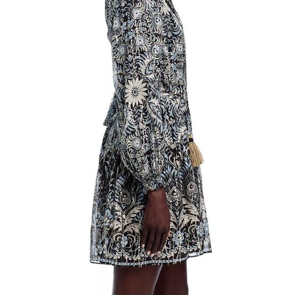 Kobi Halperin Kaye Tie Neck Dress XS NWT – Boho Chic Printed Mini Dress - Picture 3 of 5